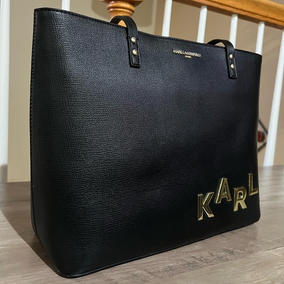 ❌SOLD❌NWT Karl Lagerfeld Black Tote Bag - Picture 3 of 7